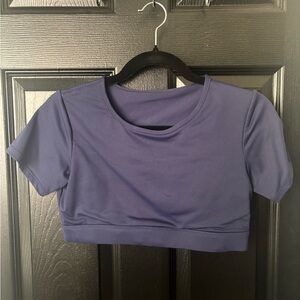 ‼️Price Drop‼️End of Summer Sale‼️ Navy Crop Top with Circle Cut Out